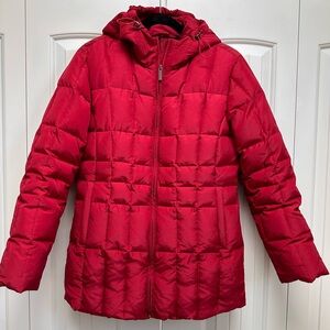 Alfani Red Quilted Jacket with Black Lining